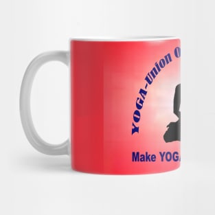 Make YOGA - A Way Of Life - Red Wall Art. Mug
